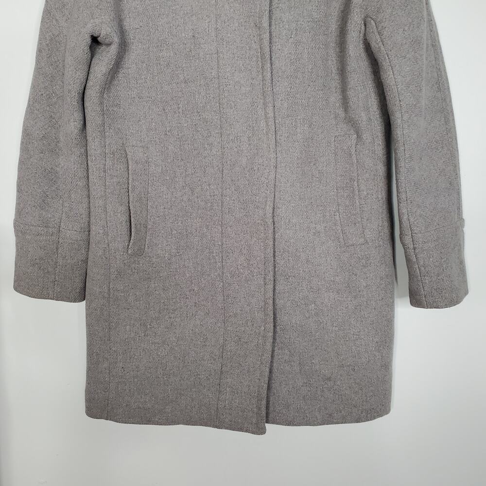 J Crew Stadium Cloth by Nello Gori Cocoon Coat Heather Dusk Gray B2770 Size 4 - Picture 4 of 9